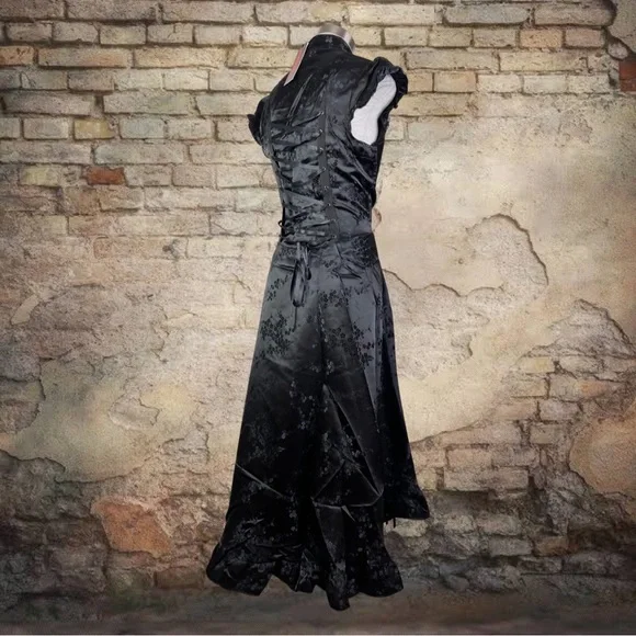 Jawbreaker Gothic Victorian Edwardian Prom Ball Witch Black Dress L - Picture 7 of 9